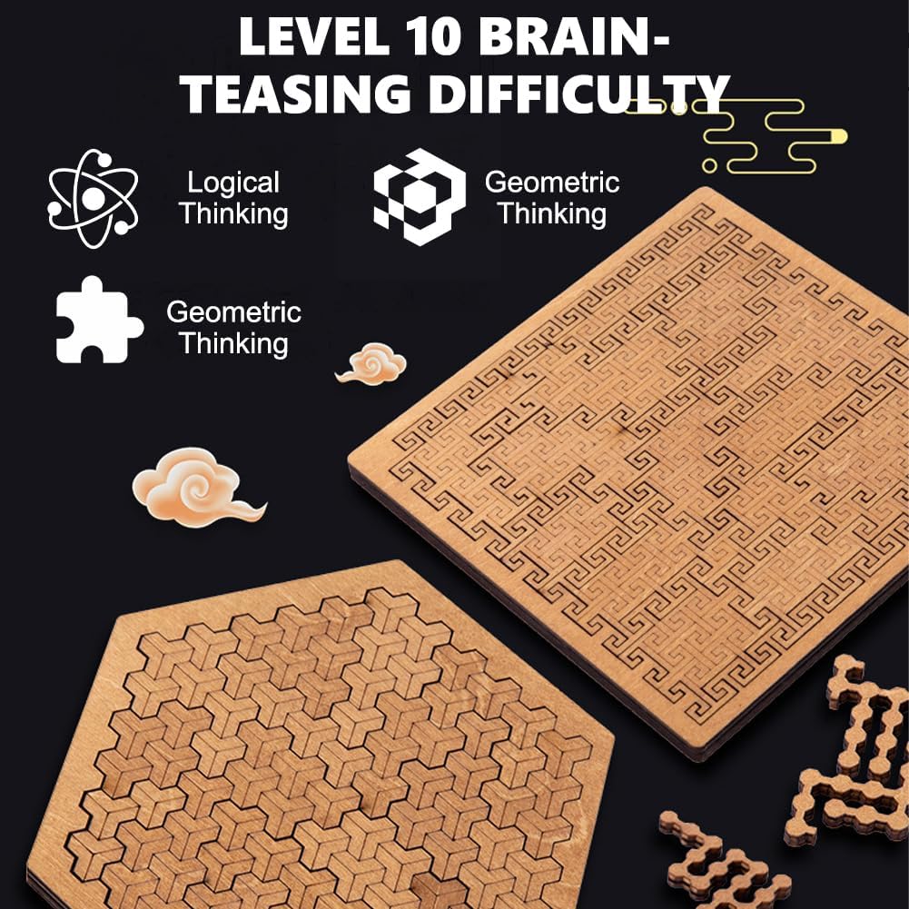 🧩Hilbert Curve Wooden Fractal Tray Puzzle - Image 14