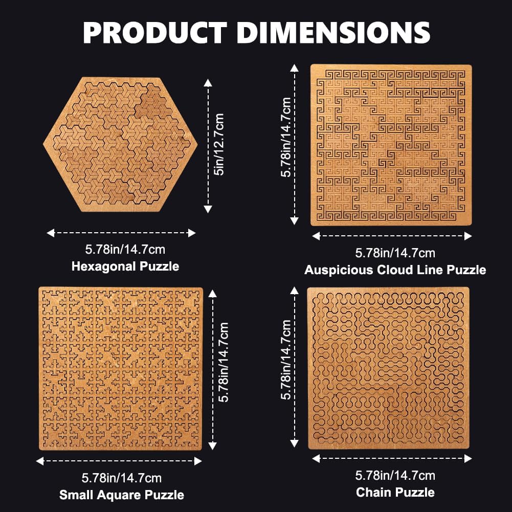 🧩Hilbert Curve Wooden Fractal Tray Puzzle - Image 16