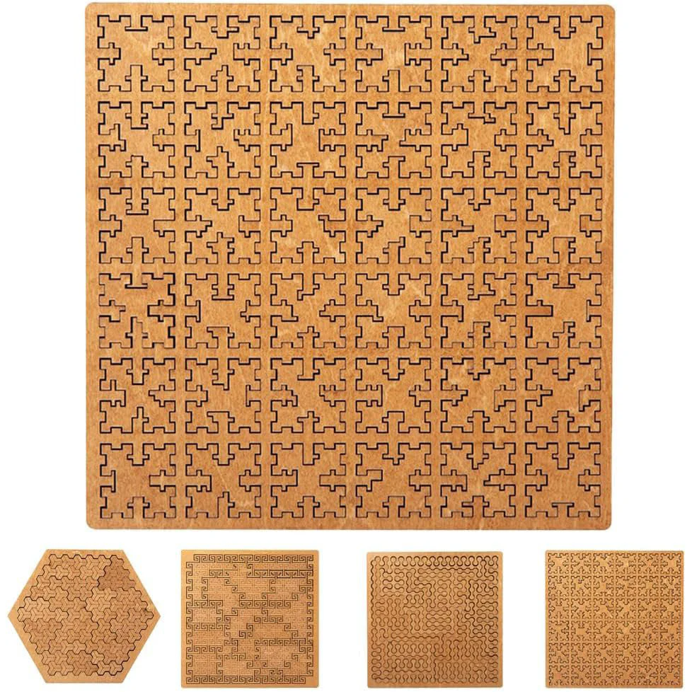 🧩Hilbert Curve Wooden Fractal Tray Puzzle - Image 3