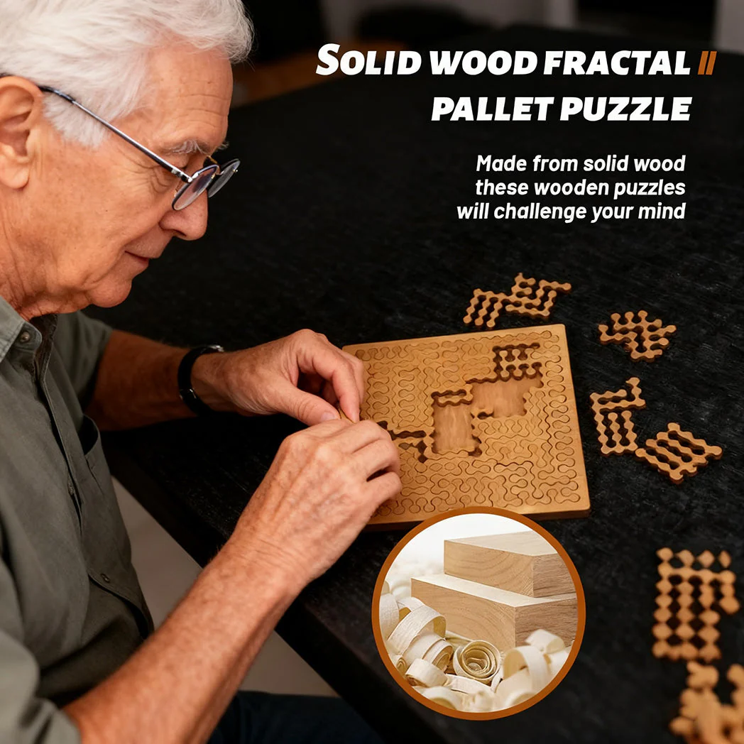 🧩Hilbert Curve Wooden Fractal Tray Puzzle - Image 6