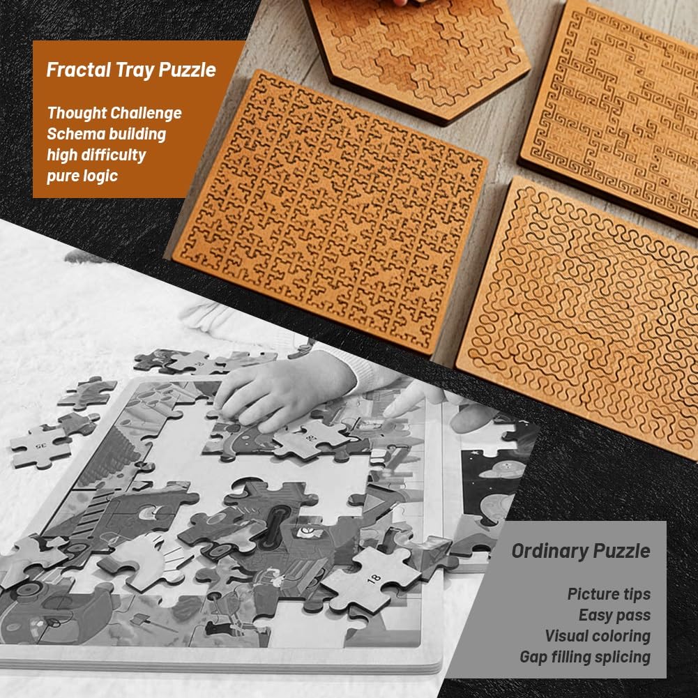🧩Hilbert Curve Wooden Fractal Tray Puzzle - Image 7