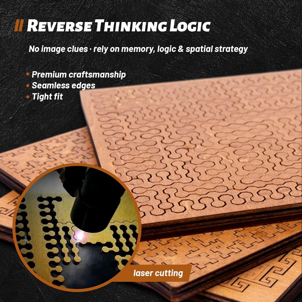🧩Hilbert Curve Wooden Fractal Tray Puzzle - Image 8