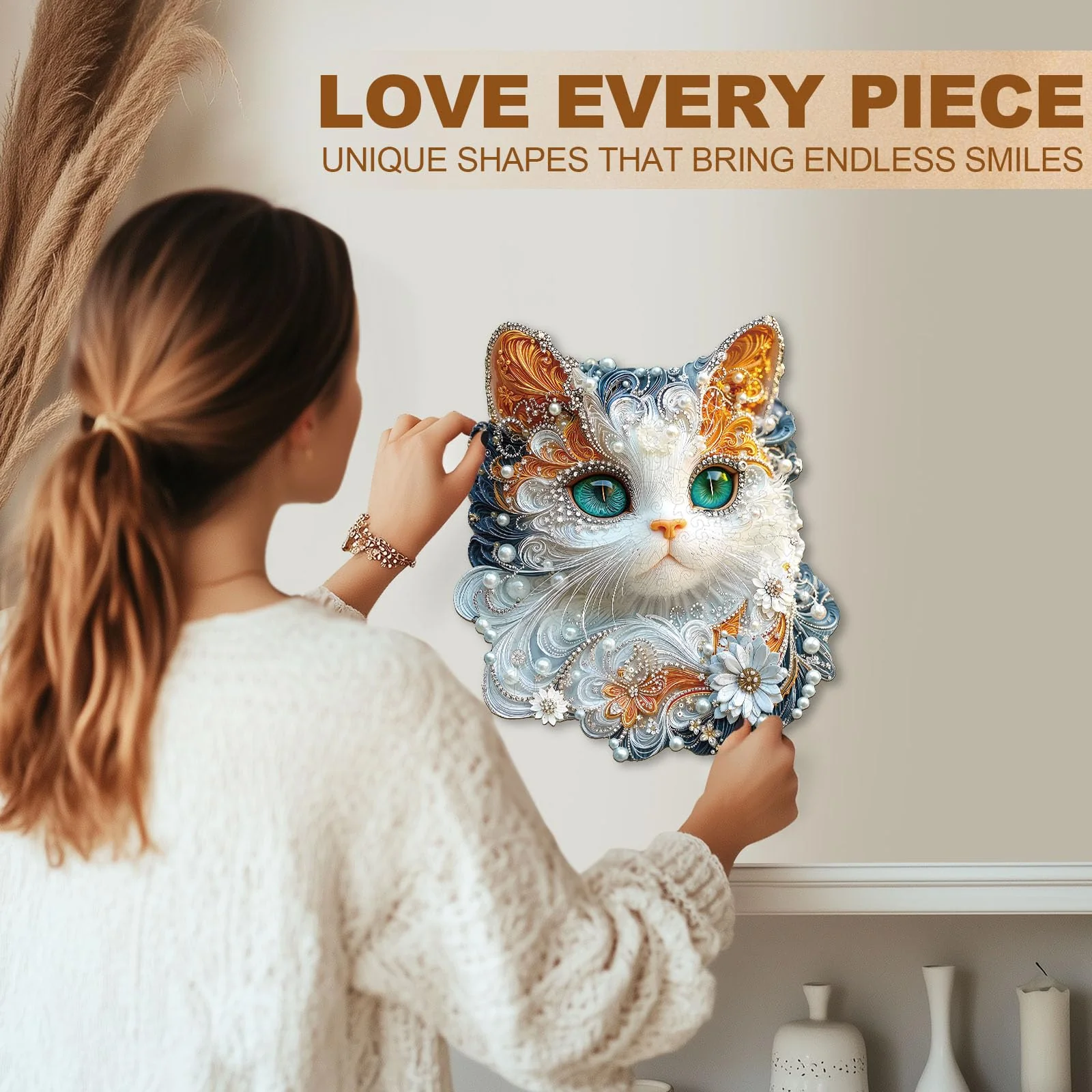 Jewelry Kitten Wooden Jigsaw Puzzle - Image 4