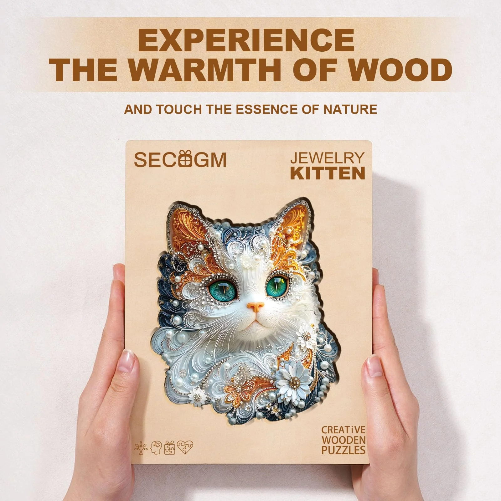 Jewelry Kitten Wooden Jigsaw Puzzle - Image 7