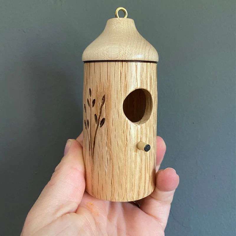 Nessally Wooden Hummingbird House - Image 3
