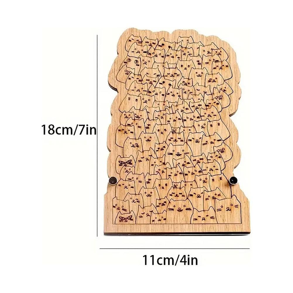 One Hundred Cats Shaped Tray Wooden Jigsaw Puzzle - Image 8