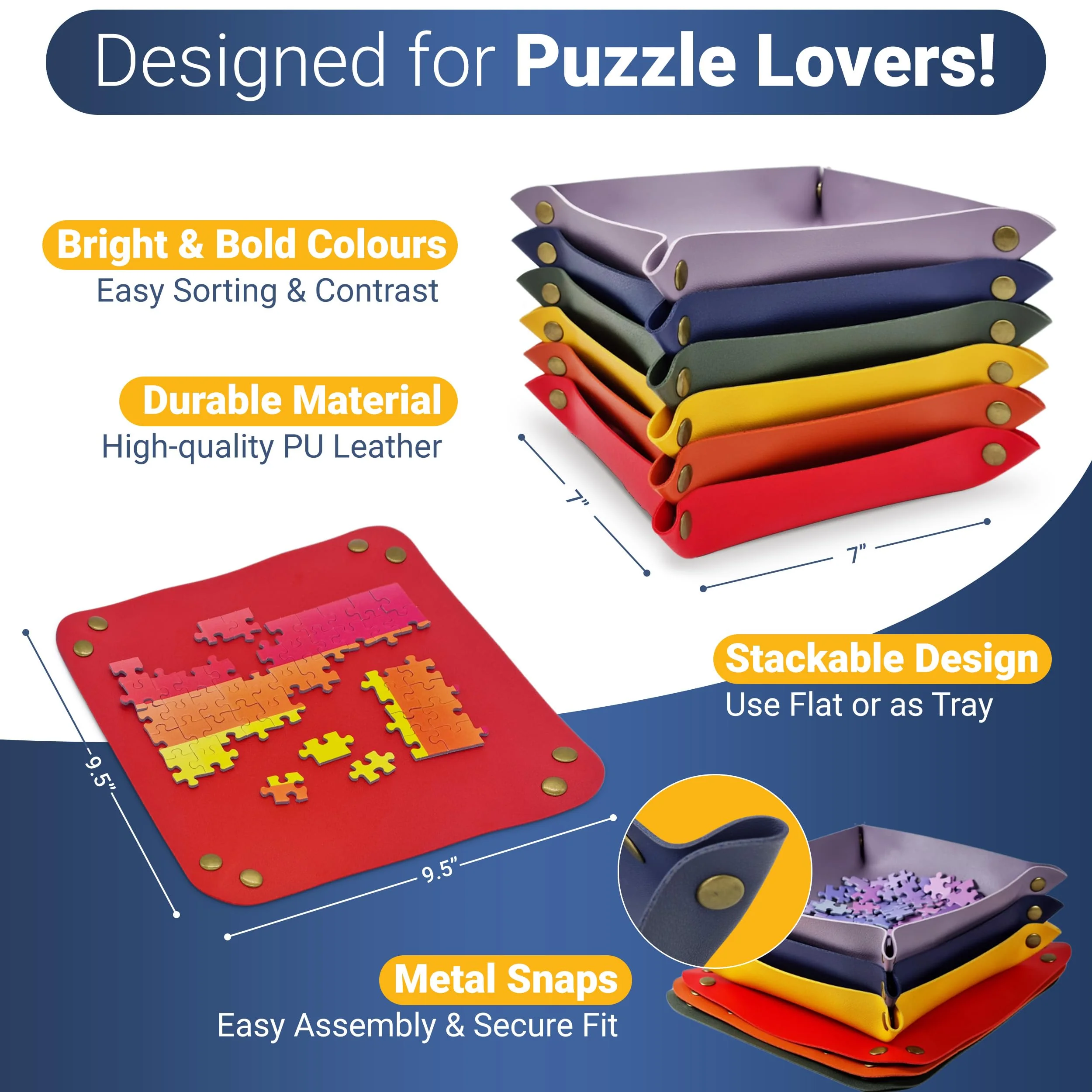 Stackable Jigsaw Puzzle Sorting Trays - Image 9