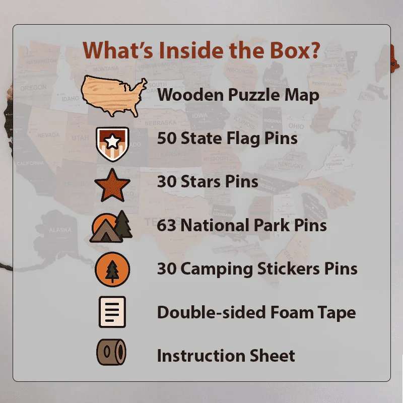 The United States Wooden Map Puzzle Full Packed (Made in USA) - Image 10