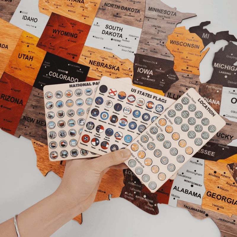 The United States Wooden Map Puzzle Full Packed (Made in USA) - Image 6