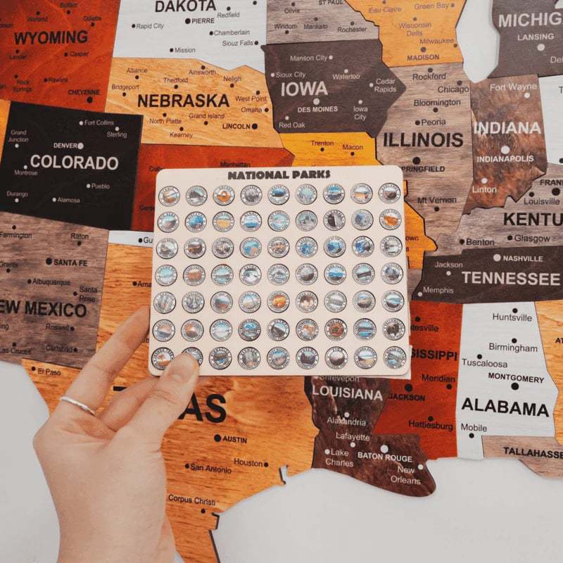 The United States Wooden Map Puzzle Full Packed (Made in USA) - Image 7