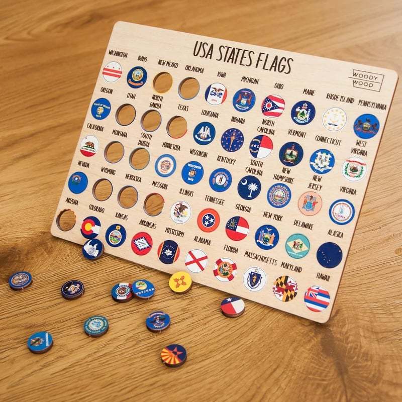 The United States Wooden Map Puzzle Full Packed (Made in USA) - Image 8