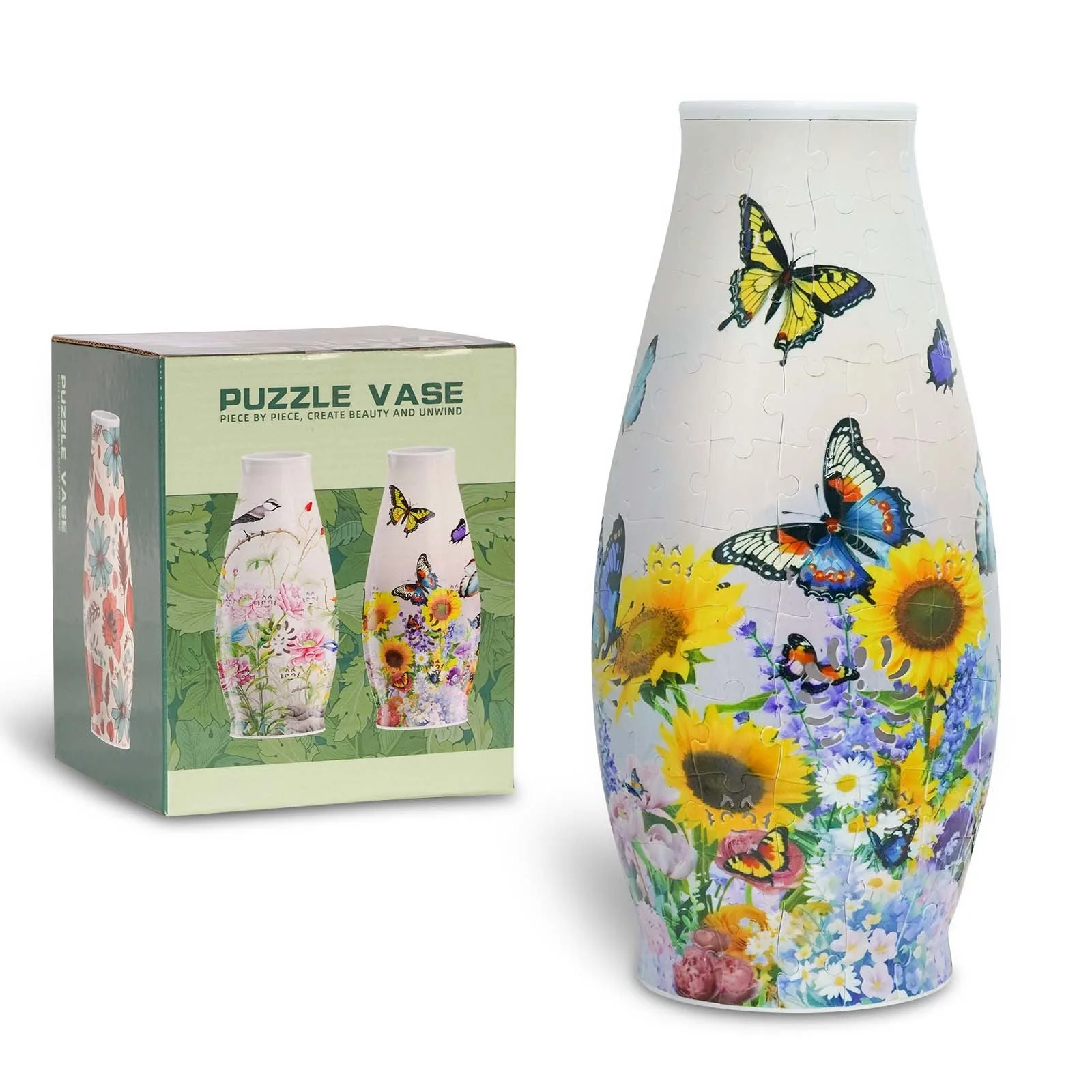 Unique 3D Puzzle Flowers Vases With Led Lights - Image 6