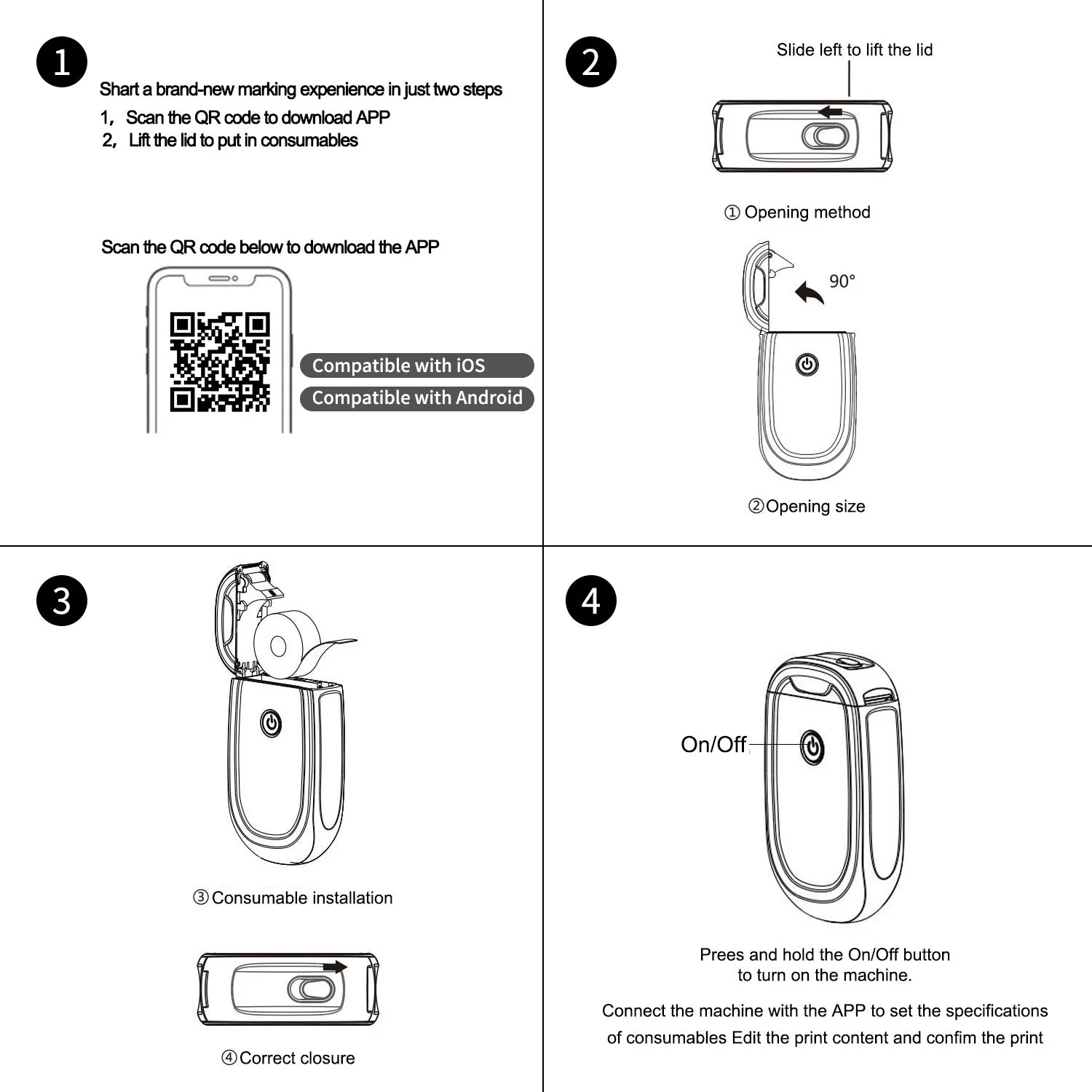 Wireless Bluetooth Mini Thermal Label Maker Printer - Image 10