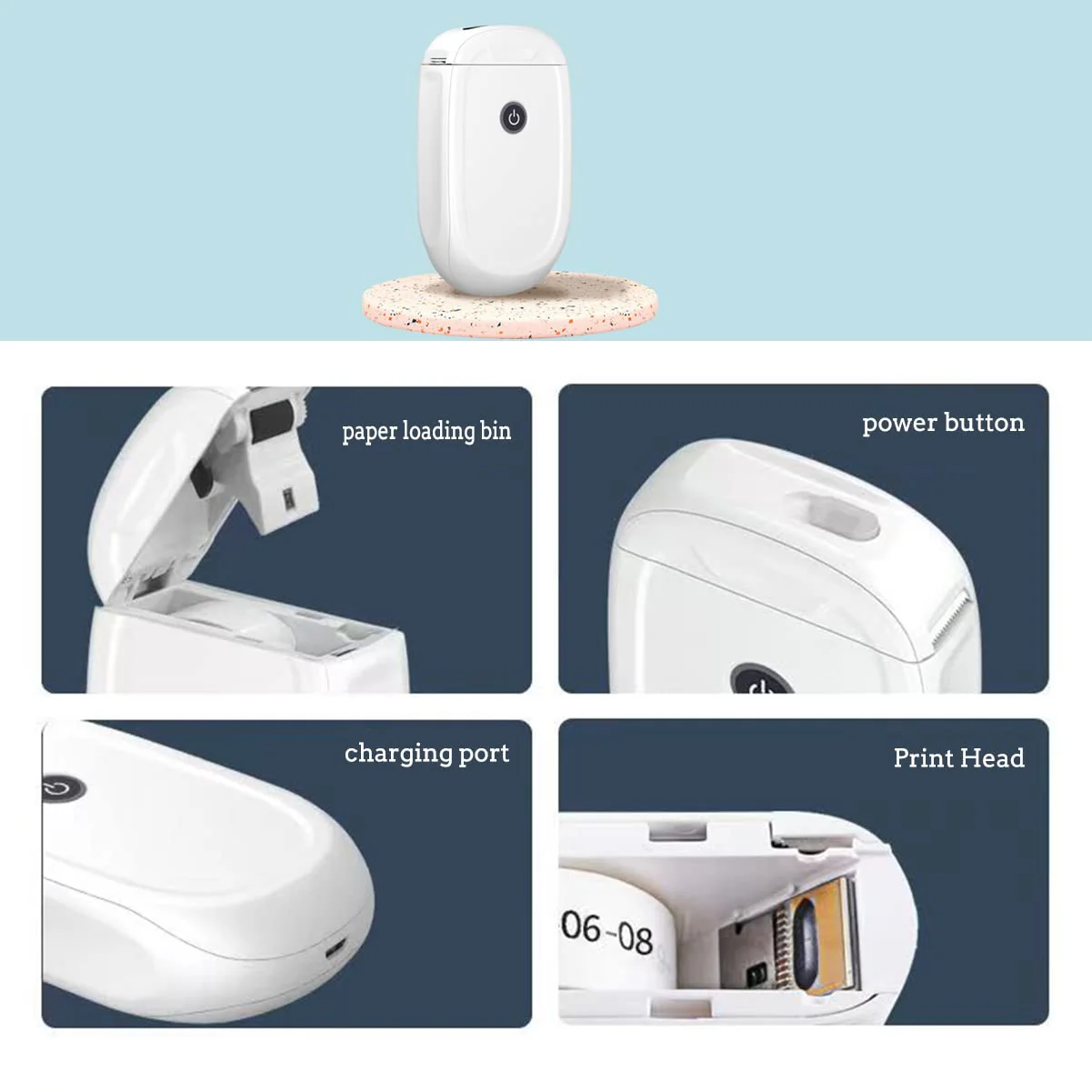 Wireless Bluetooth Mini Thermal Label Maker Printer - Image 6