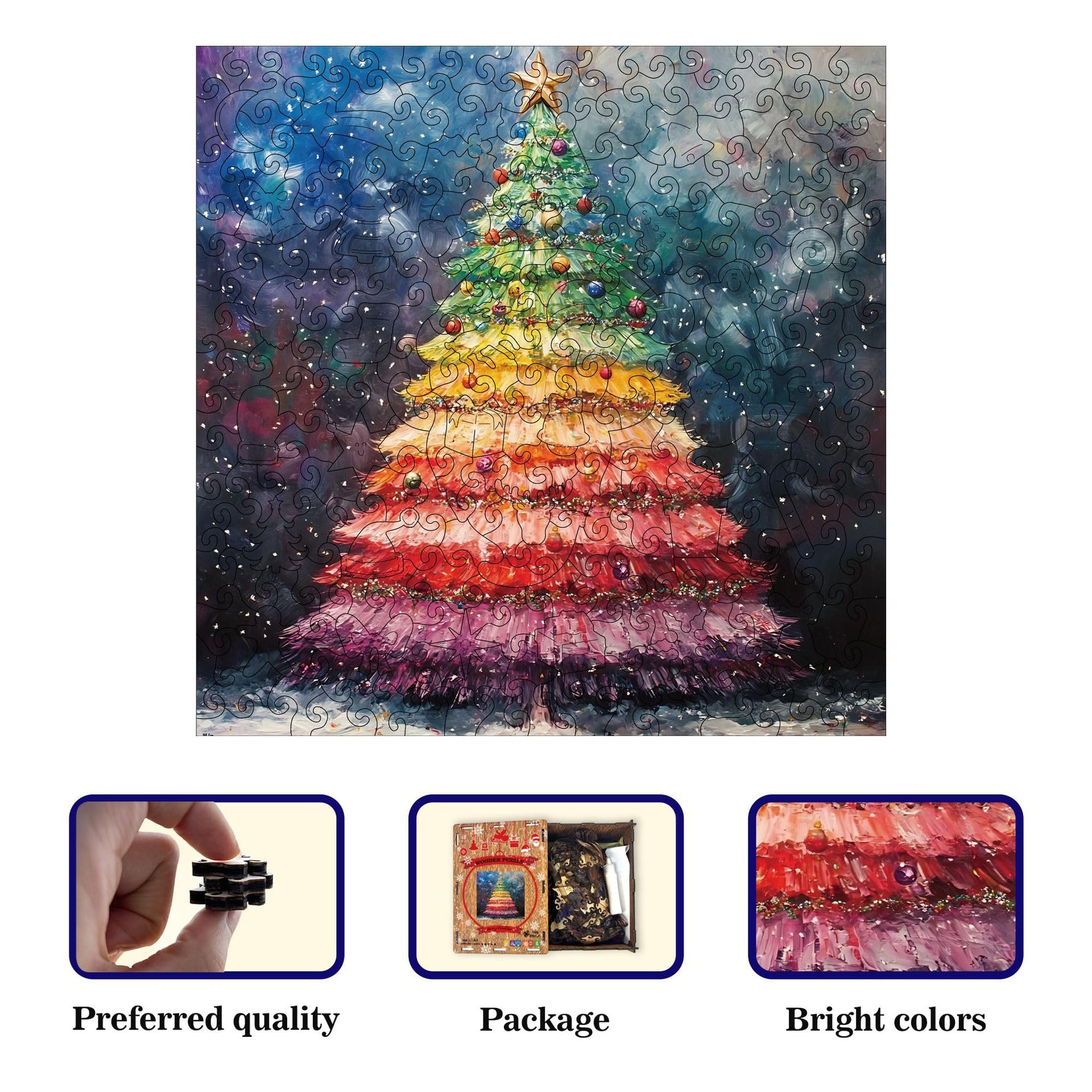 Wooden Christmas Tree Puzzle Money Box - L - Image 5