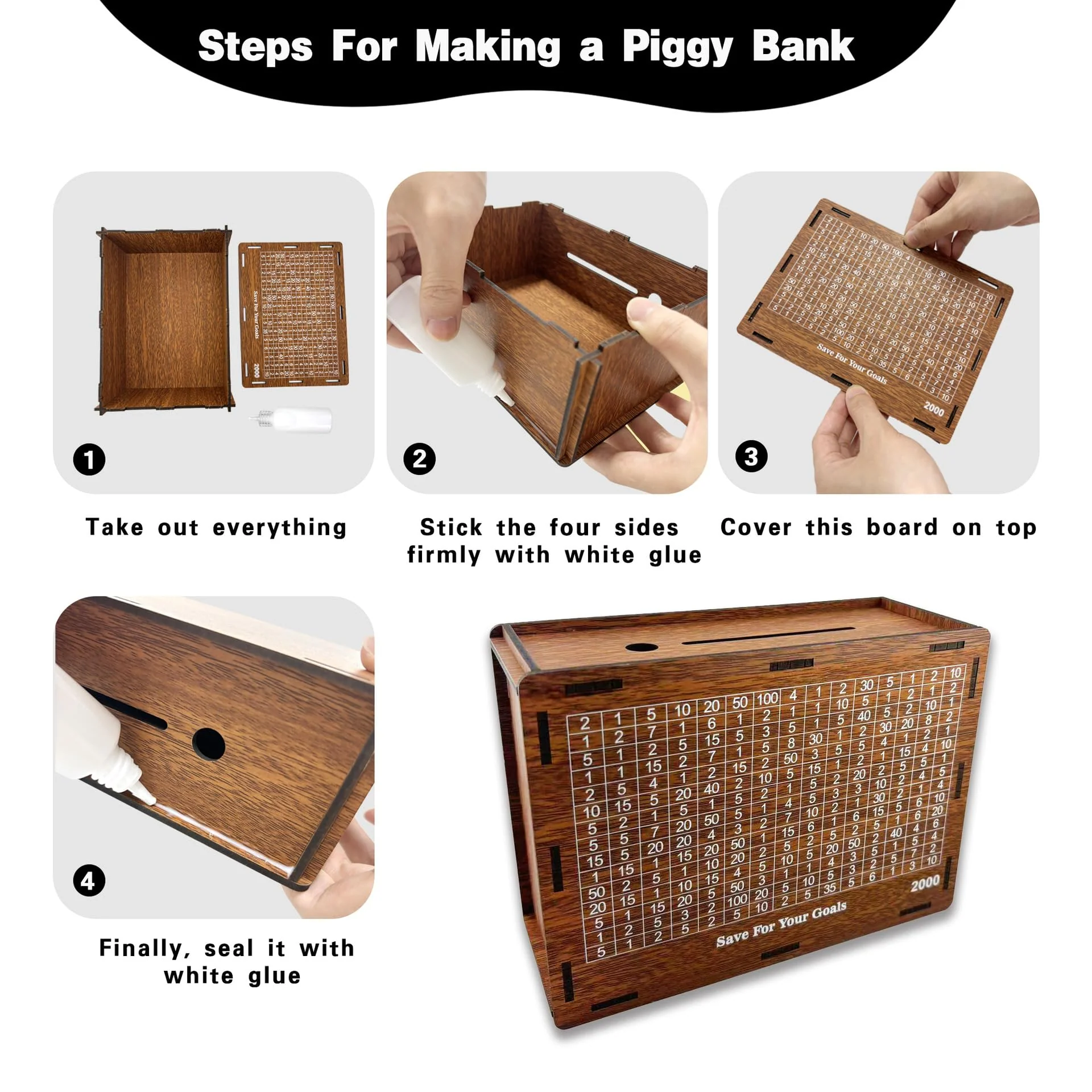 Wooden Christmas Tree Puzzle Money Box - L - Image 8